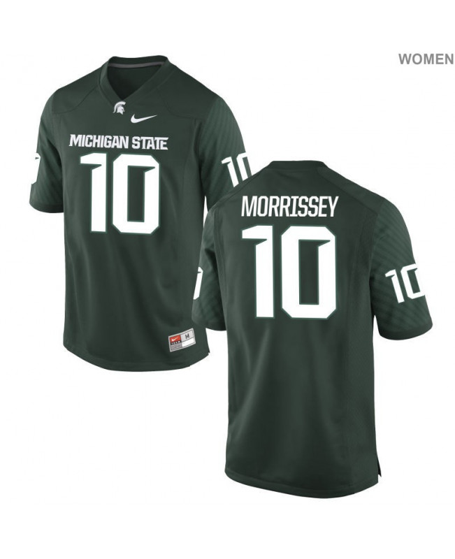 Women's Michigan State Spartans #10 Matt Morrissey NCAA Nike Authentic Green College Stitched Football Jersey TM41T51NB